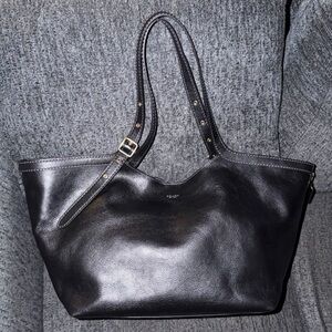 Coach Gramercy Tote Bag in Brass/Black Natural Grain Leather NWT